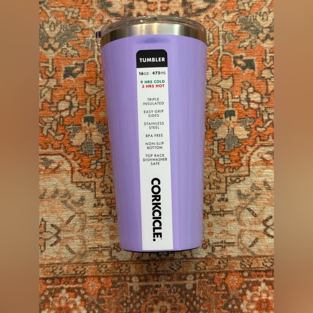 Corkcicle 16oz Stainless Steel In Lilac Mug/Tumbler With Original Tags - Picture 3 of 8